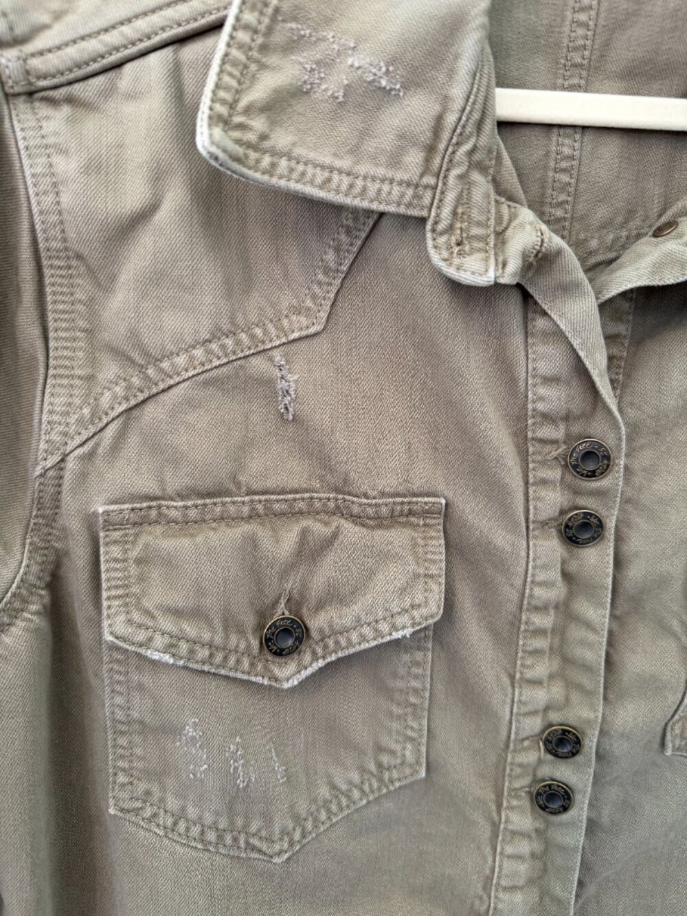 FREE PEOPLE MOONCHILD ARMY GREEN UTILITY SHACKET - Picture 10 of 10